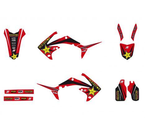 HONDA CRF250R 2010-2013, CRF450R 2009-2012 ROCKSTAR ENERGY DECAL KIT, BLACKBIRD