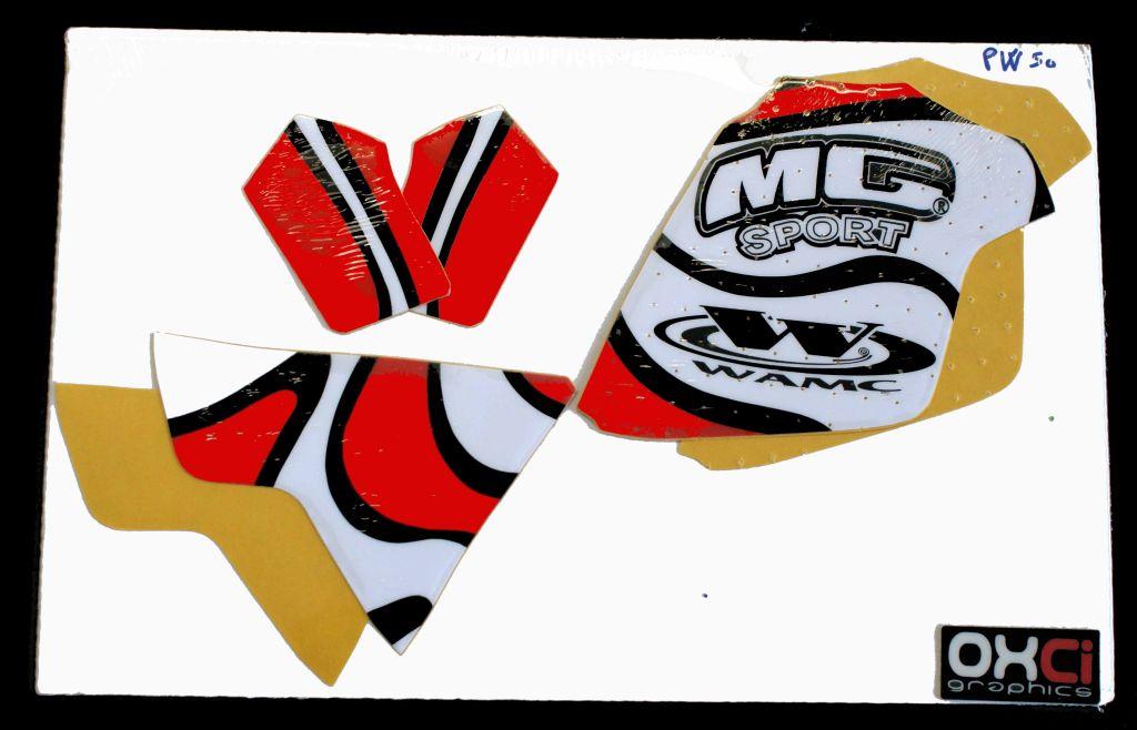 YAMAHA PW50 1990-2024, RED/WE/BK, DECAL KIT