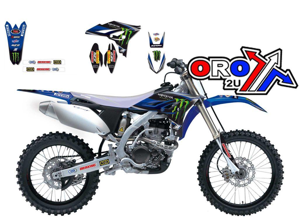 YAMAHA YZ-F250 2010-2013, MONSTER ENERGY 3 DECAL KIT