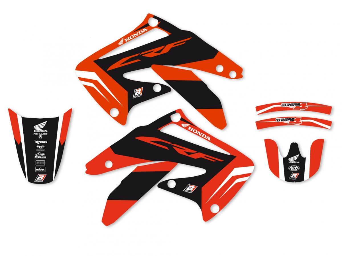 HONDA CRF450R 2002-2004, DREAM 4 DECAL KIT