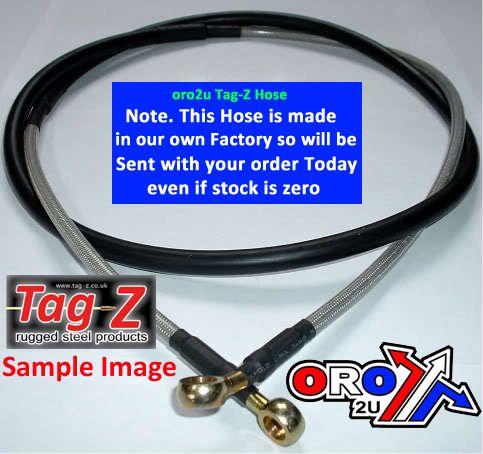 HOSE REAR BRAKE SILVER / BLK, VENHILL H02-2-038/P CRF450R 09-13