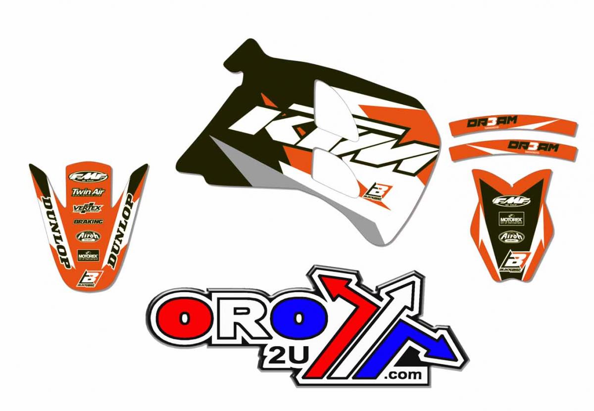 KTM GS/SX 125 1993-1997, DREAM-3 DECAL KIT