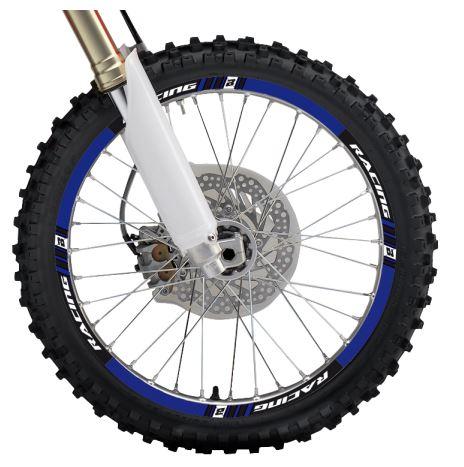 BLUE RACING RIM STICKER can be applied on 17'', 18'', 19'' and 21'' rims