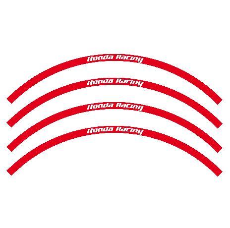 RIM STICKERS RED HONDA can be applied on 17'', 18'', 19'' and 21'' rims