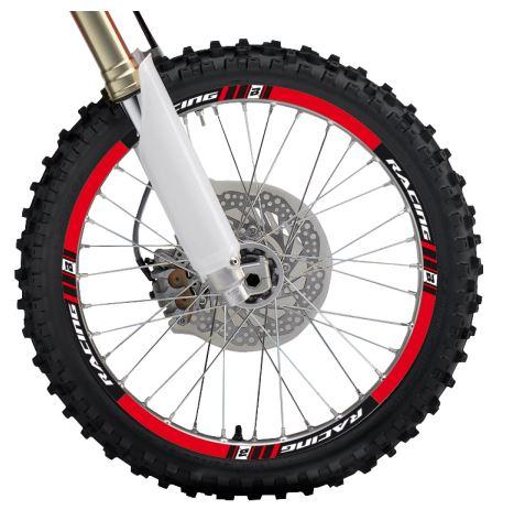 RIM STICKER RED RACING can be applied on 17'', 18'', 19'' and 21'' rims
