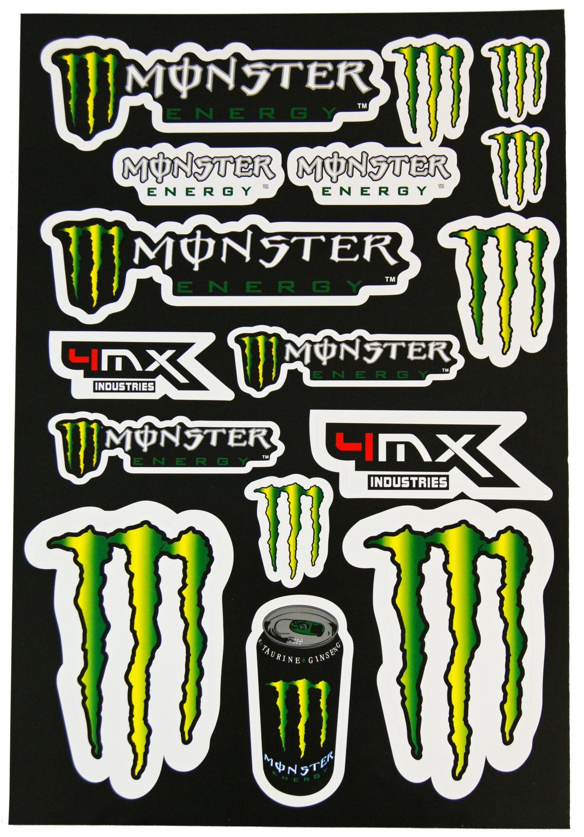 MONSTER STICKER SHEET 30x45cm