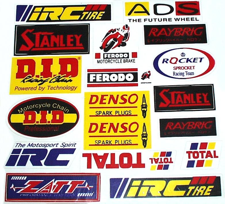MOTORCYCLE STICKER SHEET