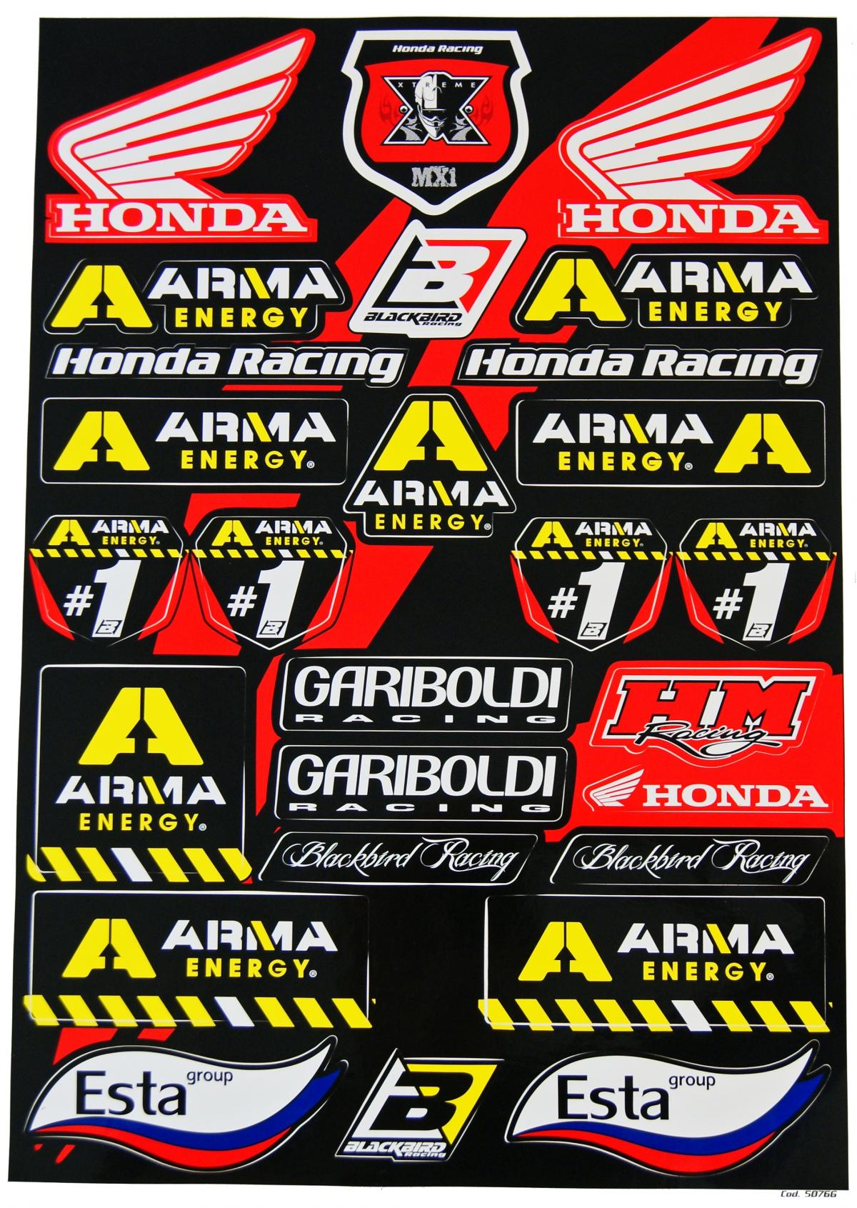 HONDA GARIBOLDI STICKER SHEET, PRE-CUT