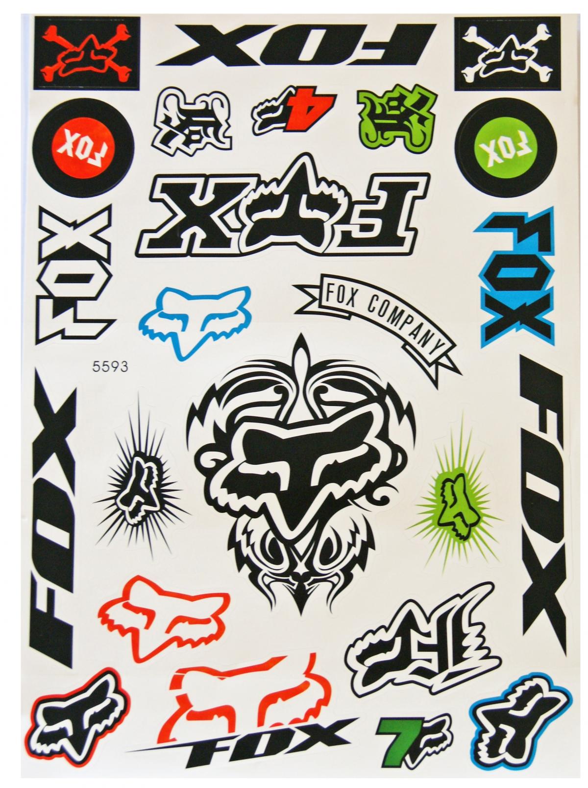 FOX STICKER SHEET 23x32cm