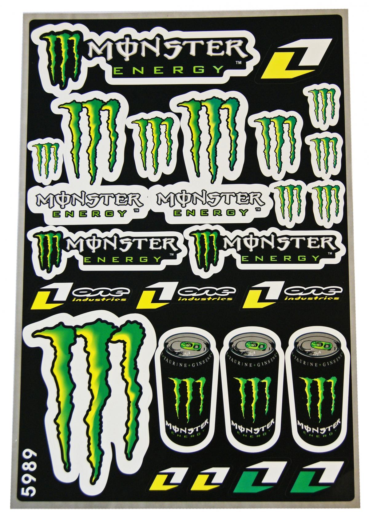 MONSTER STICKER SHEET 30x45cm