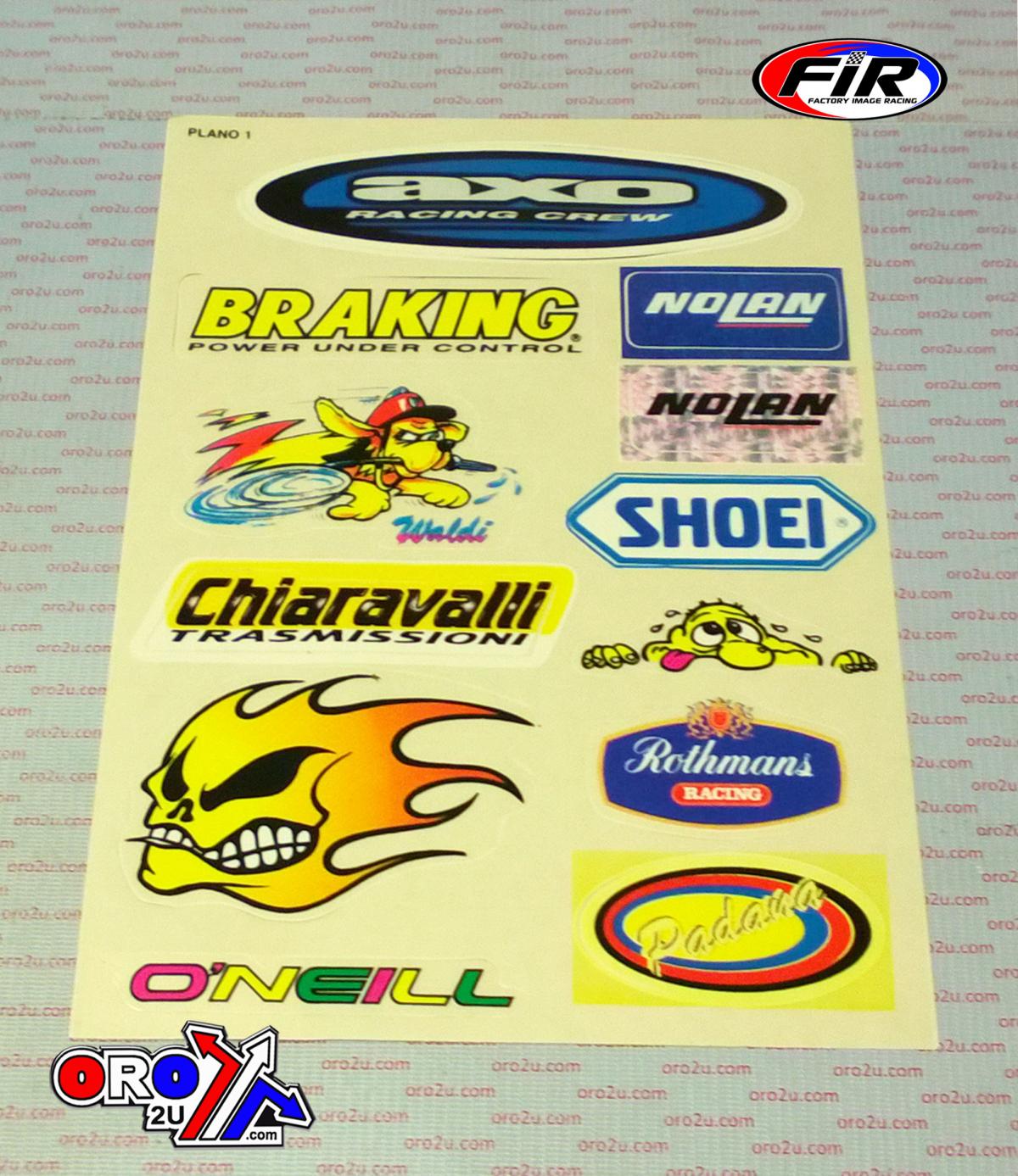 MIXED MOTORCYCLE LOGO STICKER SHEET KIT 1 [SIZE A4]
