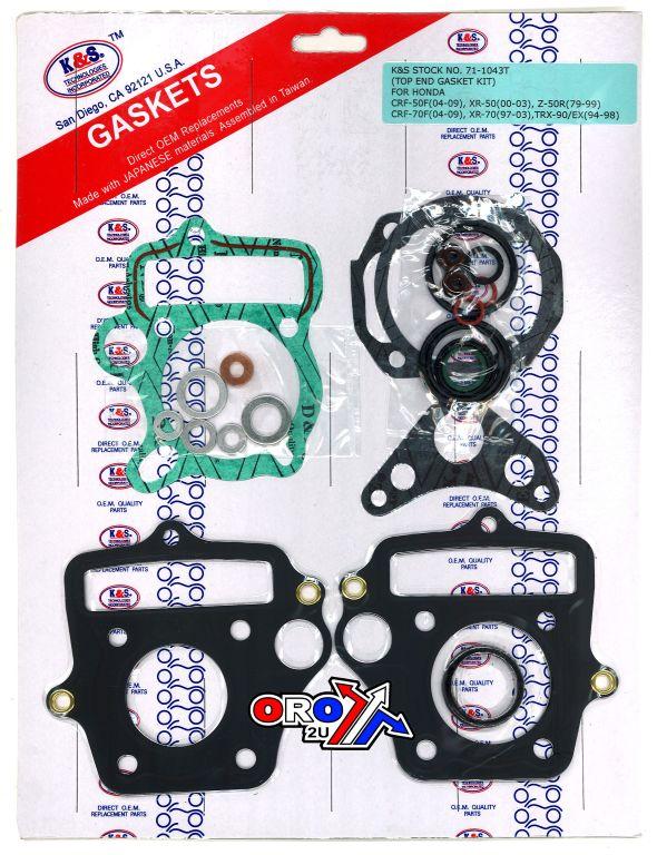 TOP END GASKET SET HONDA CRF50 2004-2021, XR50R 2000-2003, Z50R 1995-1999