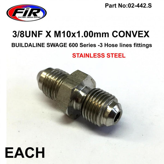 3/8UNF X M10x1.00mm CONVEX FR, 305-03-31 SWAGE 600 Series -3,  / STAINLESS STEEL