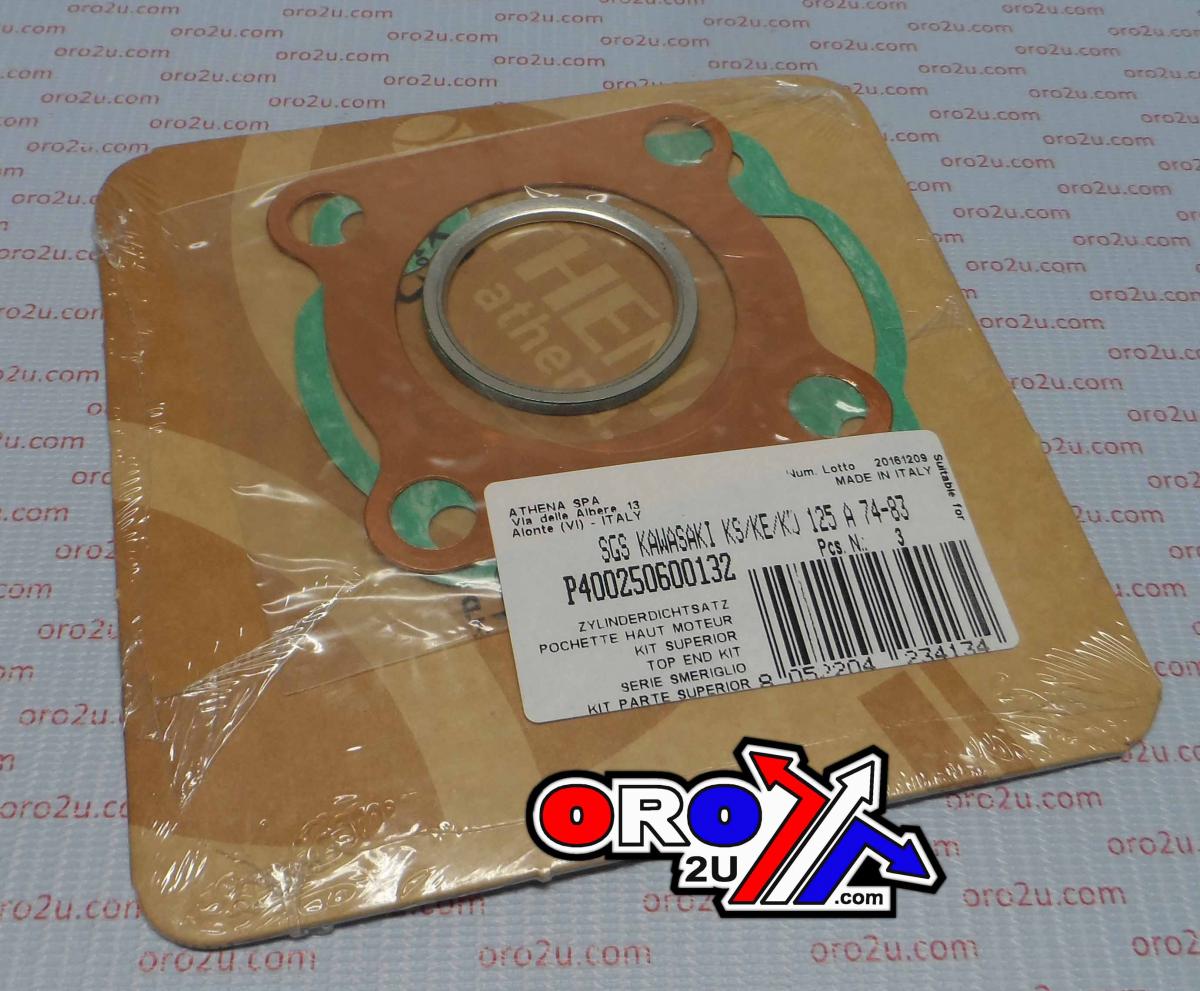 ATHENA TOP END GASKET SET KAWASAKI KD125 75-79, KE125 74-83, KS125 75-76