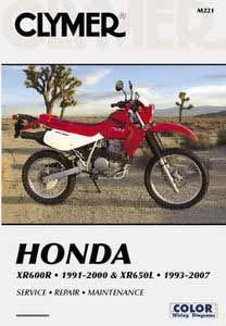 CLYMER MANUAL HONDA XR650L 1993-2007, XR600R 1991-2000