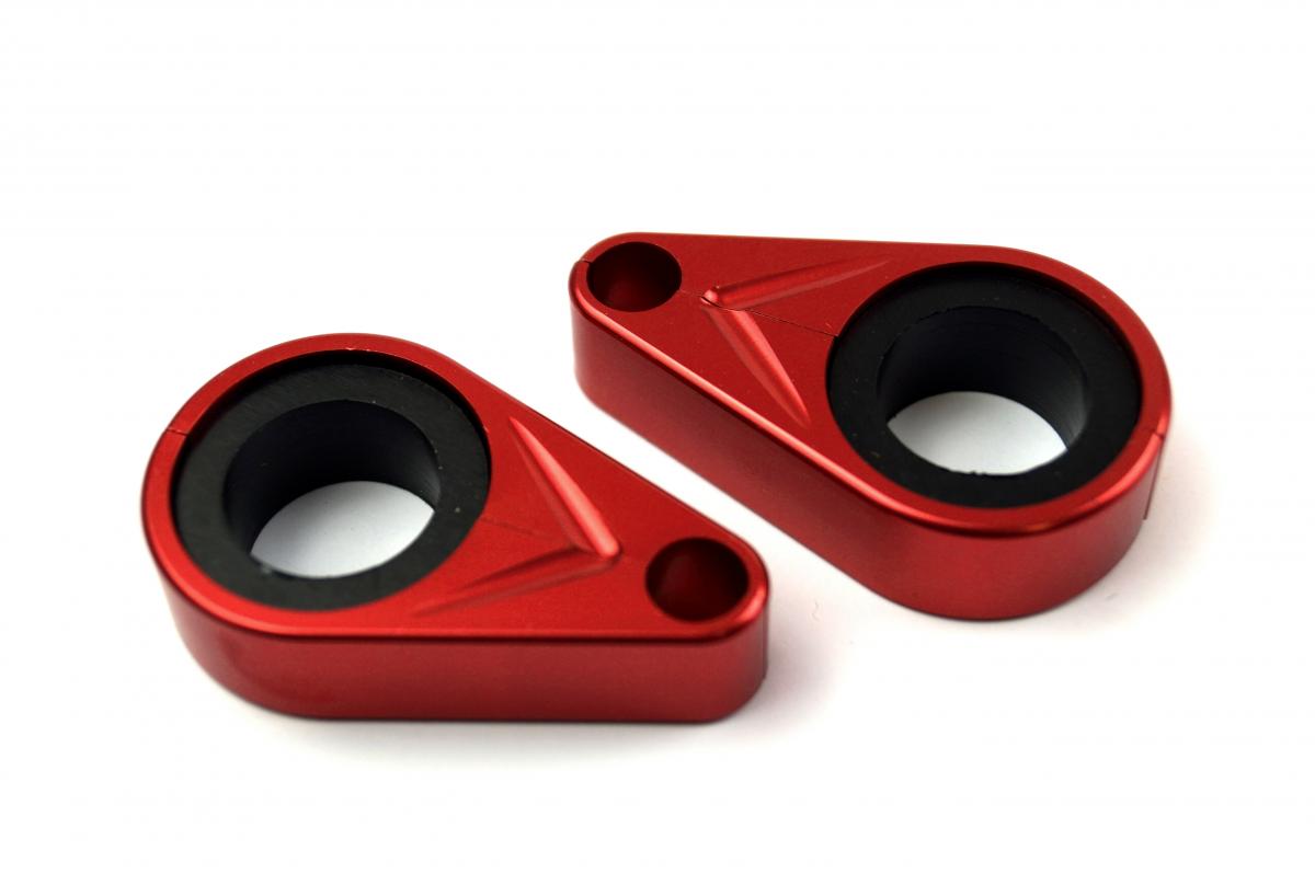 CABLE / HOSE CLAMP RED SET/2