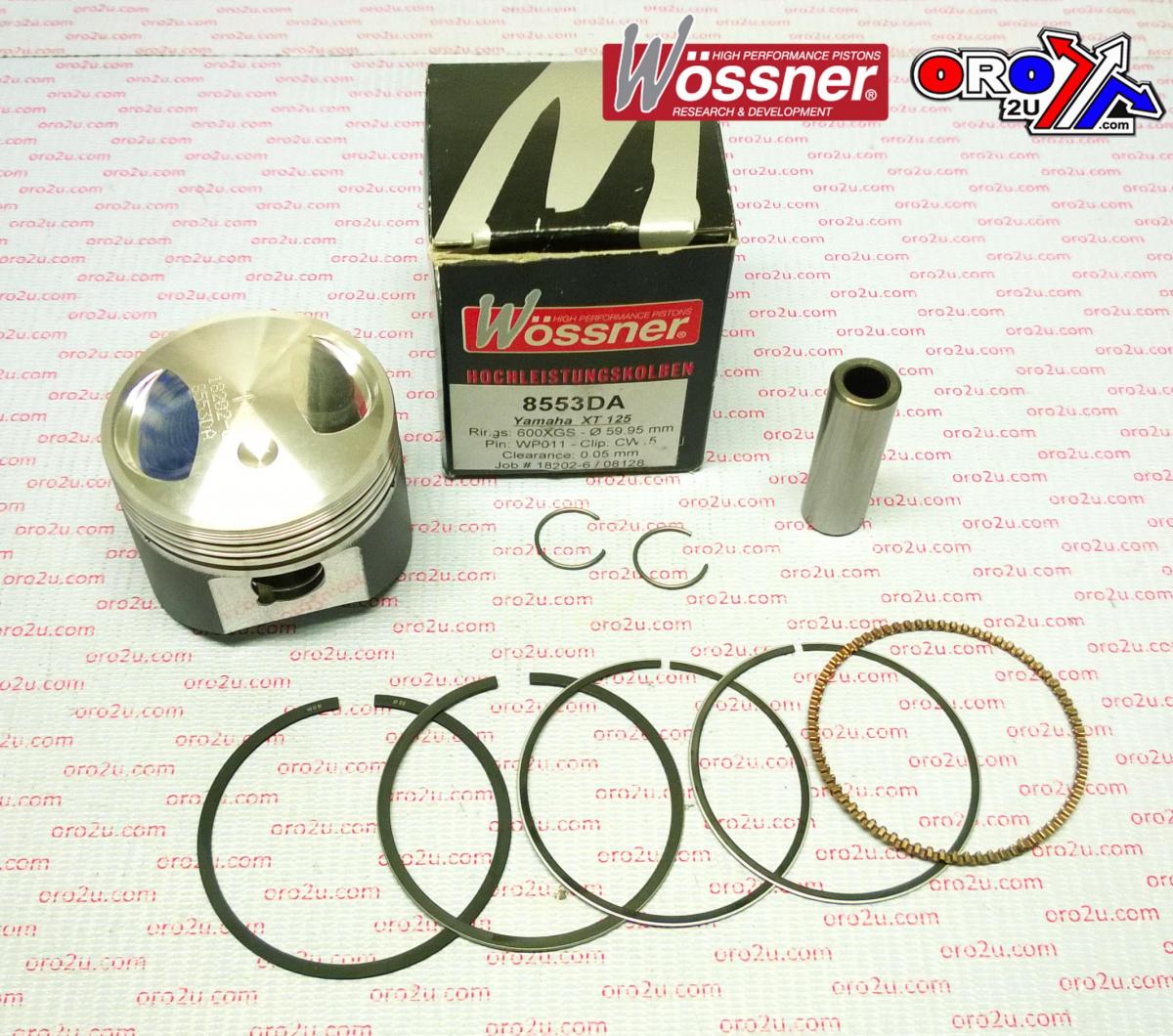 WOSSNER 64.95mm FORGED PISTON KIT YAMAHA XT125 1982-1993