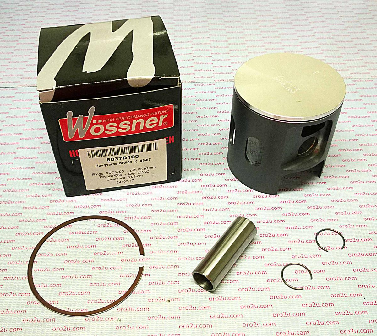 PISTON KIT 83-88 500 87.00mm WOSSNER 8037D100 HUSQVARNA