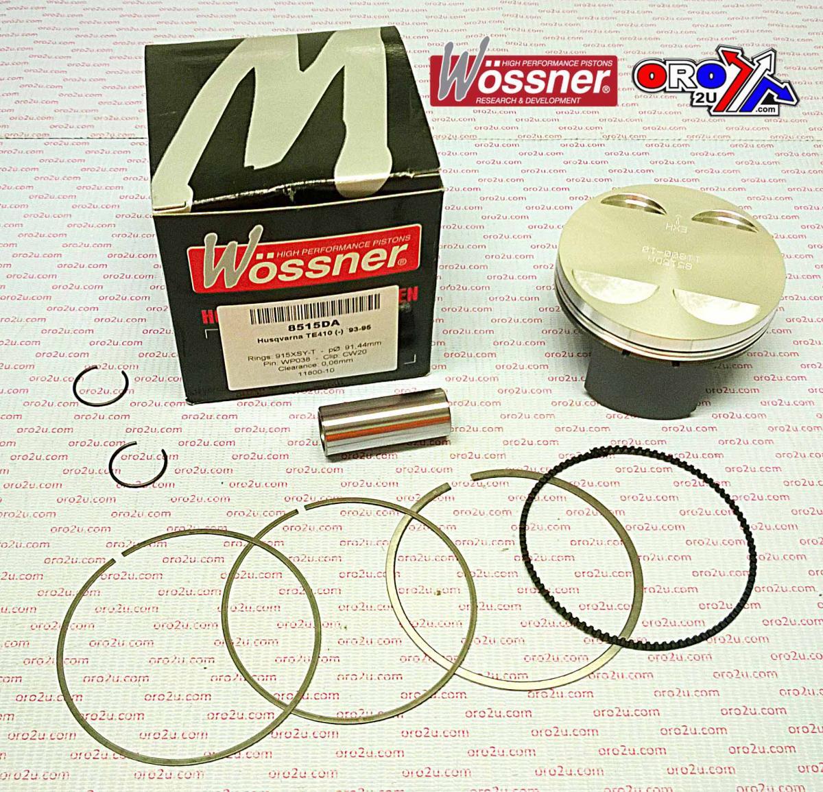 PISTON KIT C 93-95 TE410 91.50 WOSSNER 8515DC HUSQVARNA