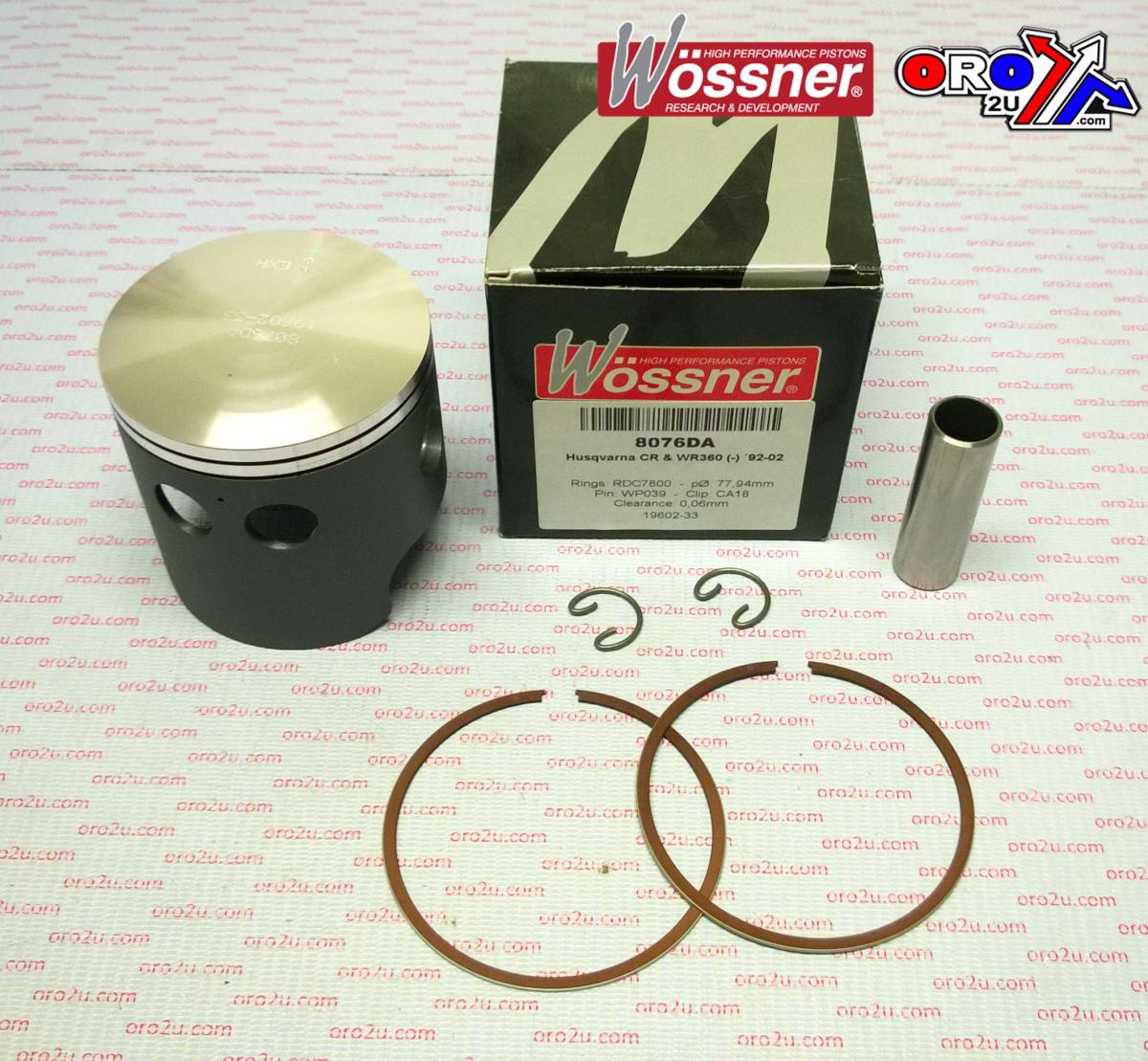 PISTON KIT WR360 78.00mm WOSSNER 8076DA HUSQVARNA
