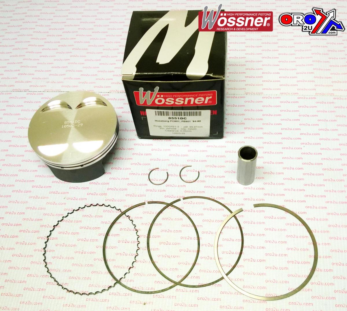 PISTON KIT HUSABERG 650 100.00 FORGED WOSSNER 8551DC