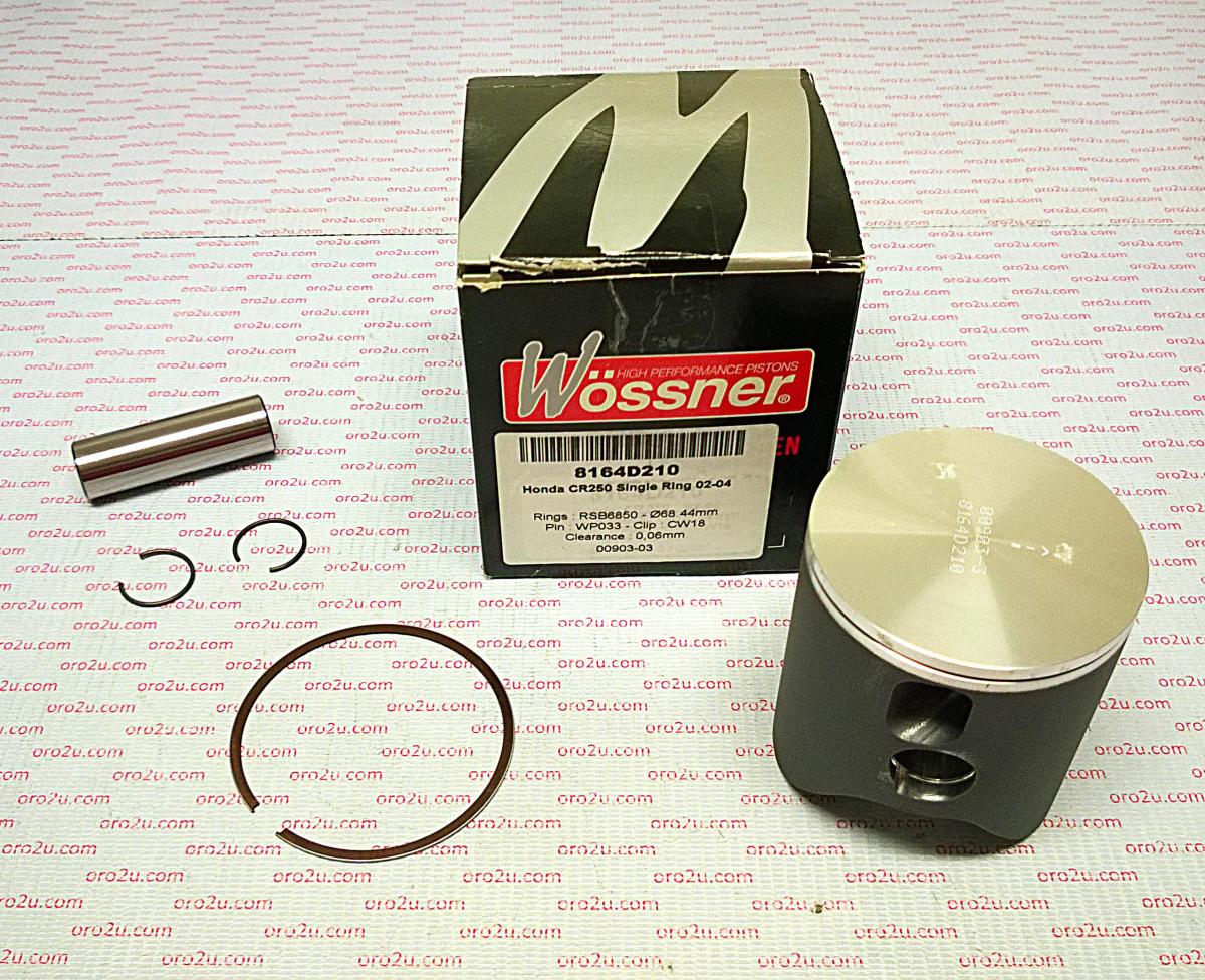 WOSSNER 68.44mm PISTON KIT HONDA CR250 2002-2004, 1-RING