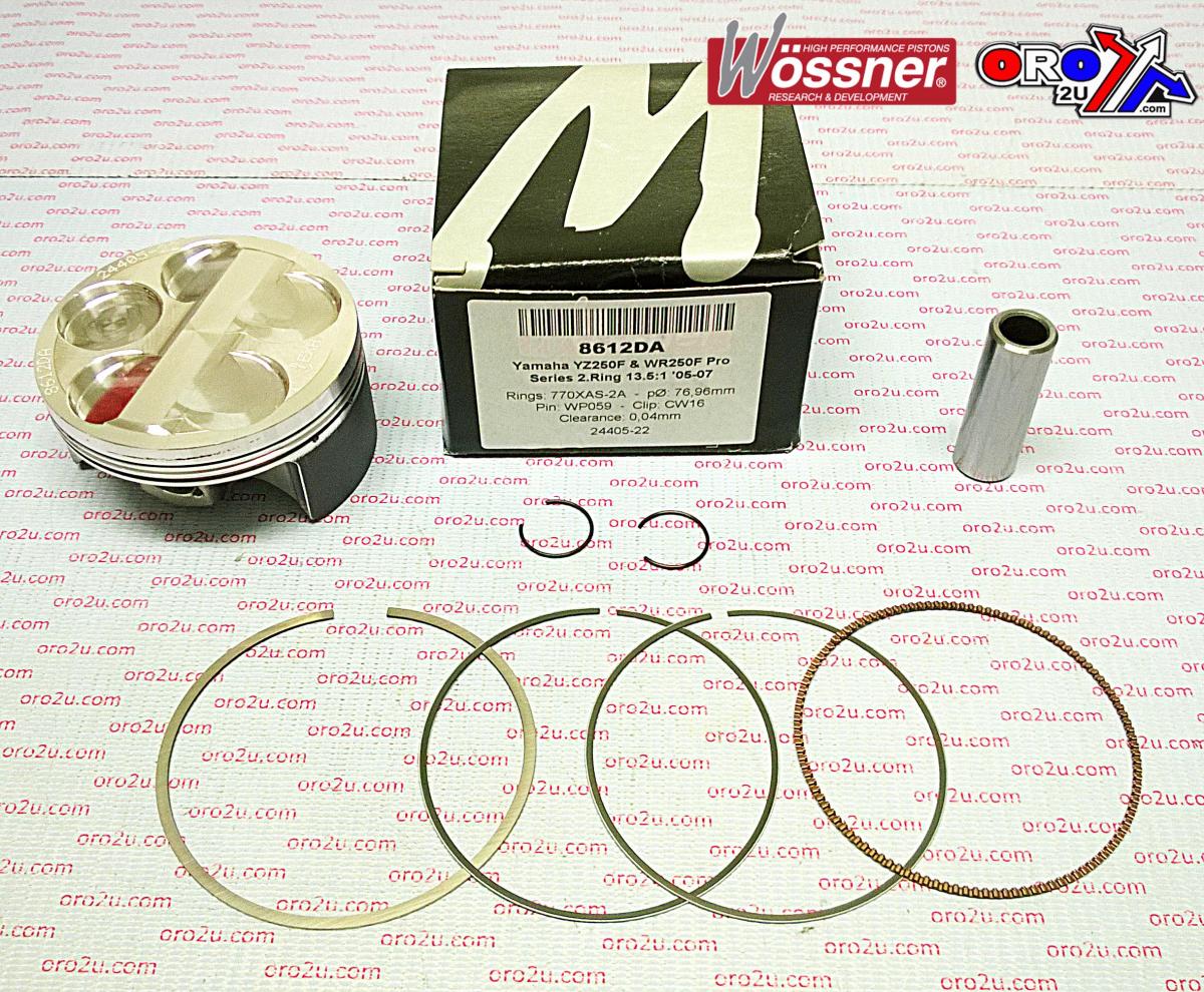 PISTON KIT 05-07 YZF250 77.00 WOSSNER 8612DB 2-RING