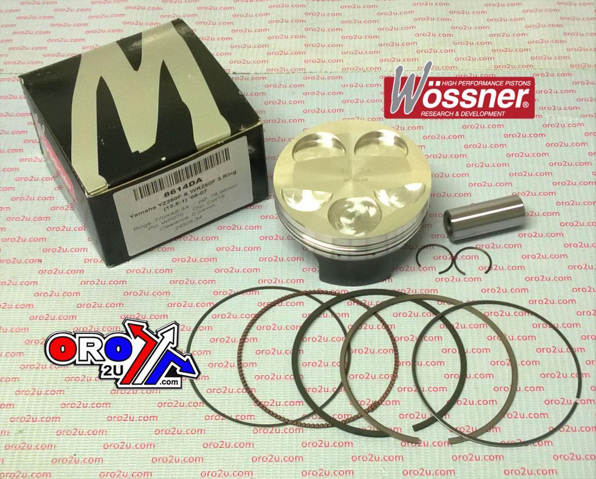 WOSSNER 77mm PISTON KIT B YAMAHA YZ250F 05-07, WR250F 01-13, GASGAS EC250F 10-15