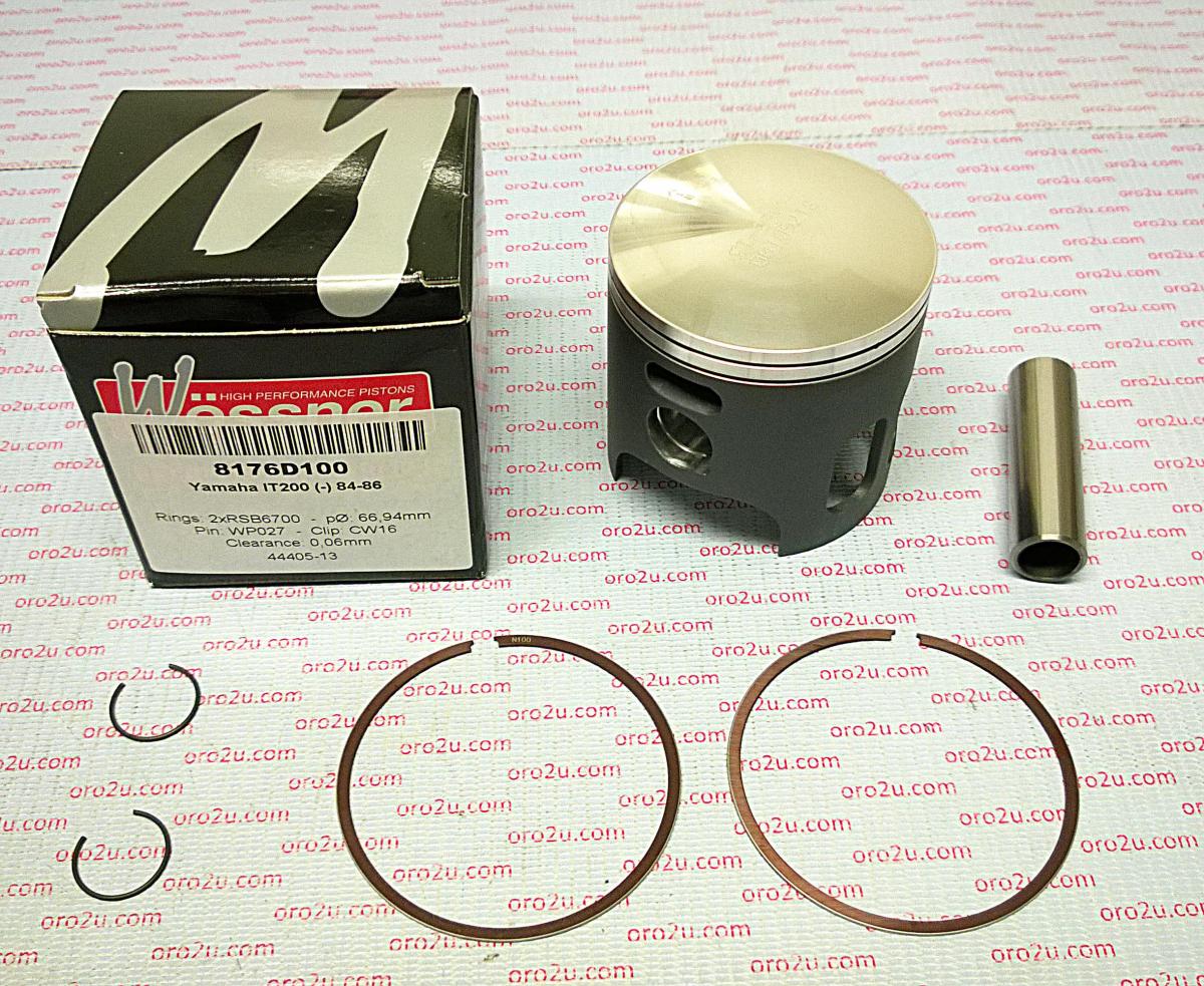WOSSNER 68mm FORGED PISTON KIT YAMAHA IT200 1984-1986