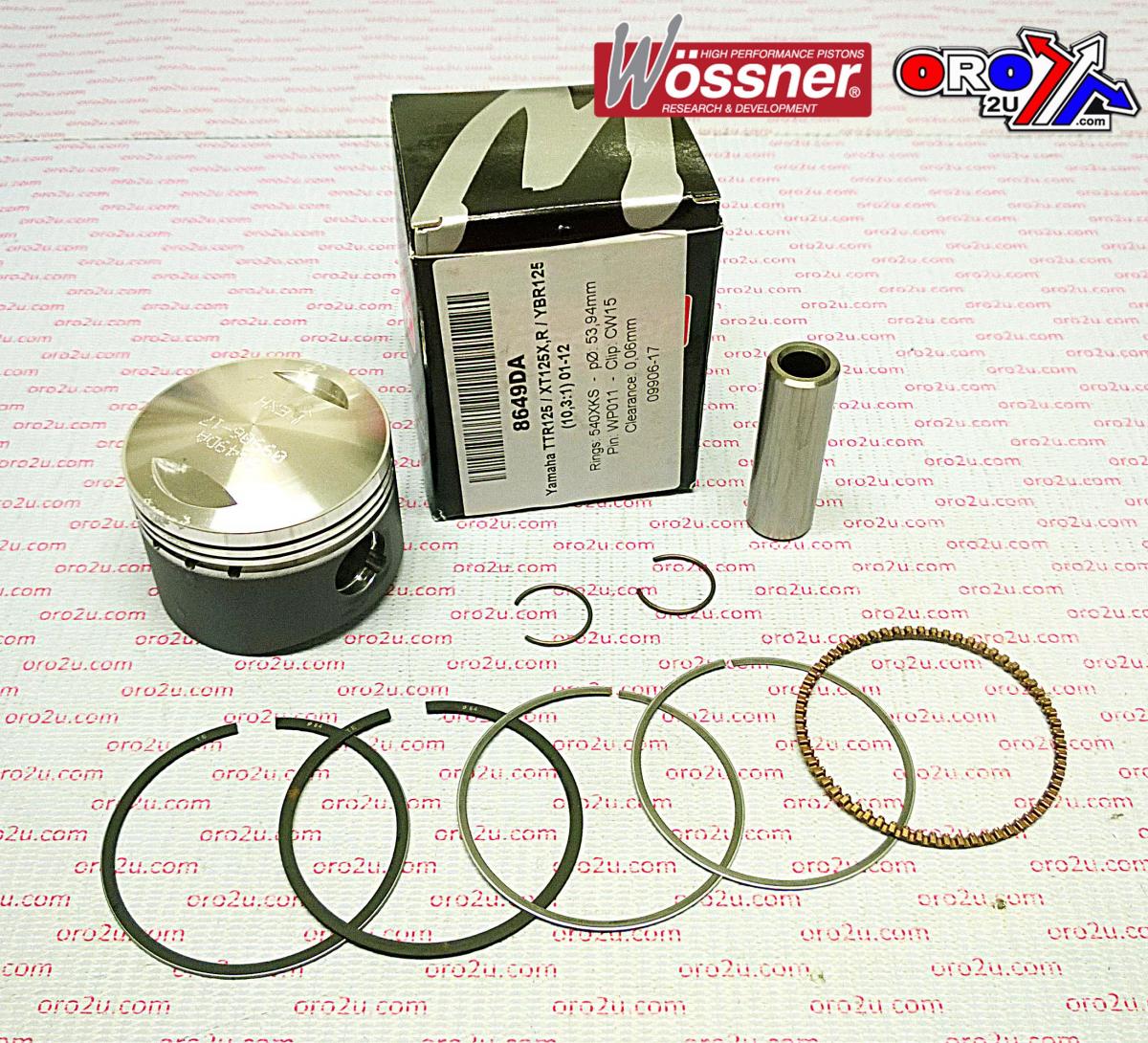 PISTON KIT 00-12 TTR125 54.50 FORGED WOSSNER 8649D050