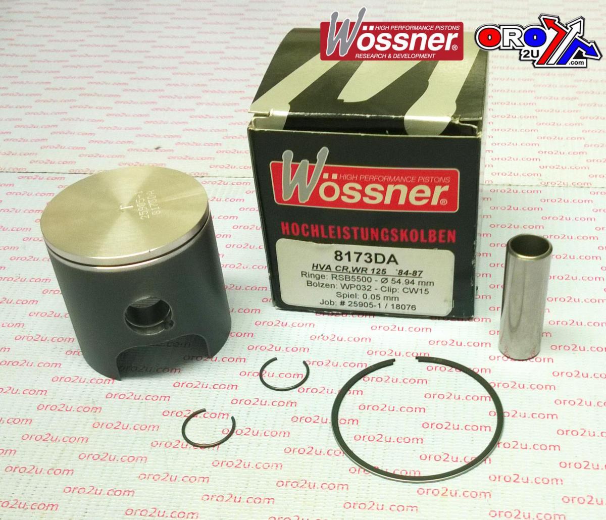 PISTON KIT HUSQVARNA 125 55.50 WOSSNER 8173D050 84-87 CR WR