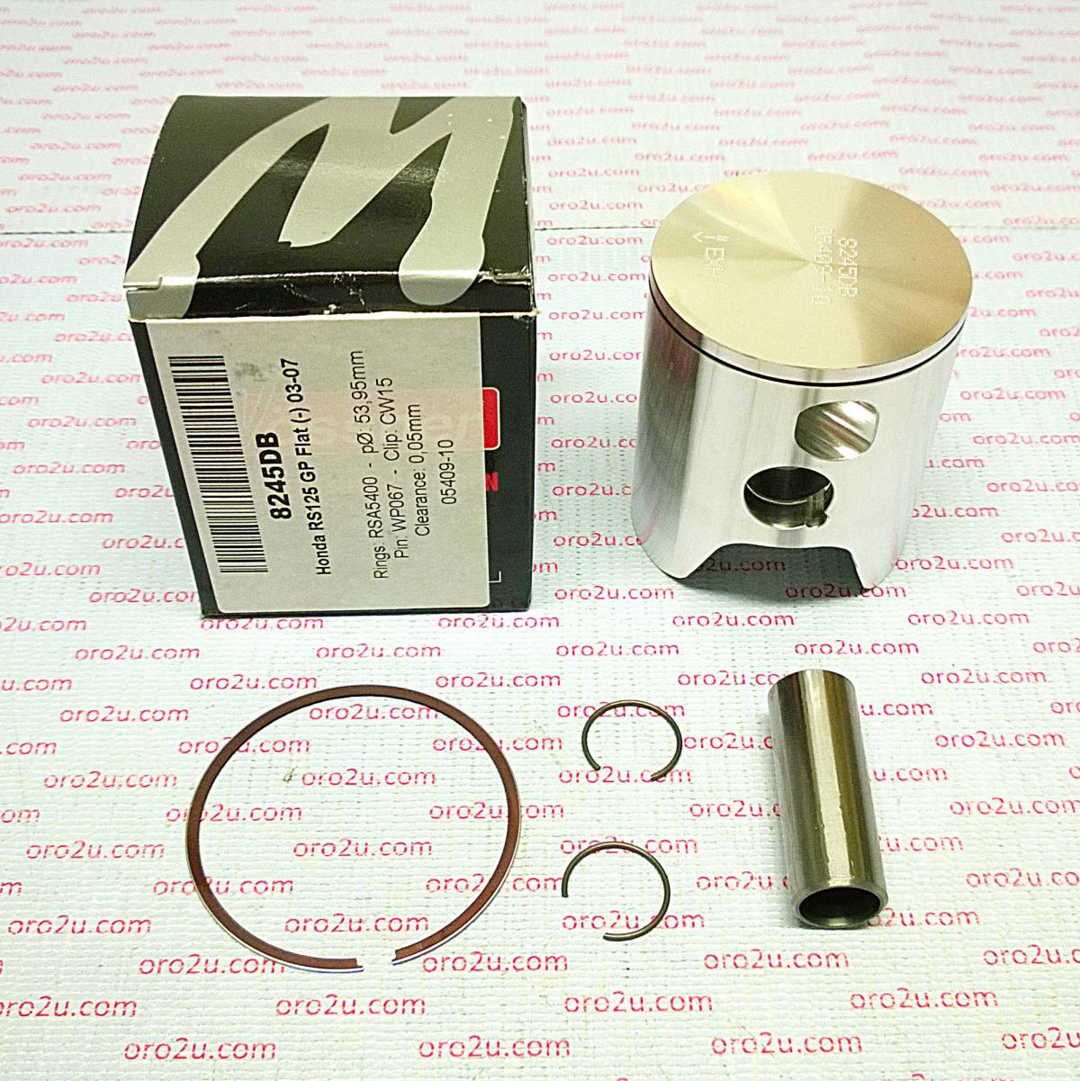 WOSSNER 54mm PISTON KIT HONDA GP125 2003-2009, FLAT TOP
