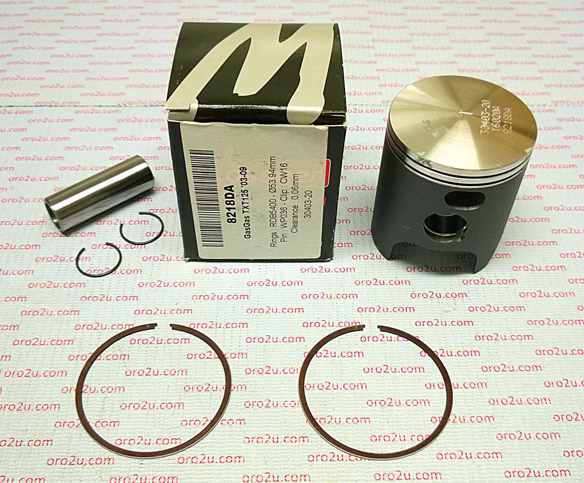 PISTON KIT 03-09 TXT125 GASGAS FORGED WOSSNER 8218DA