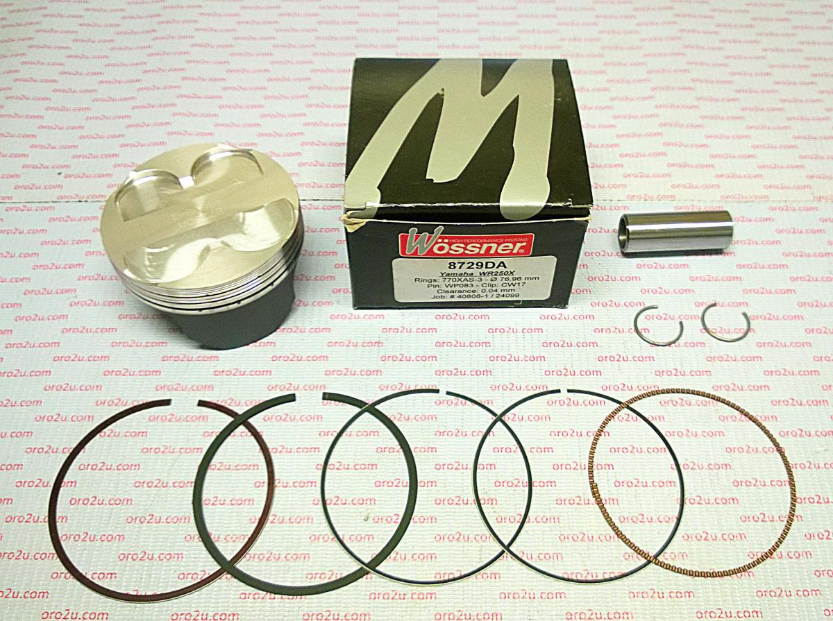 PISTON KIT 08-12 WR250X 77.00 COMP. 13.5:1 WOSSNER 8729DA