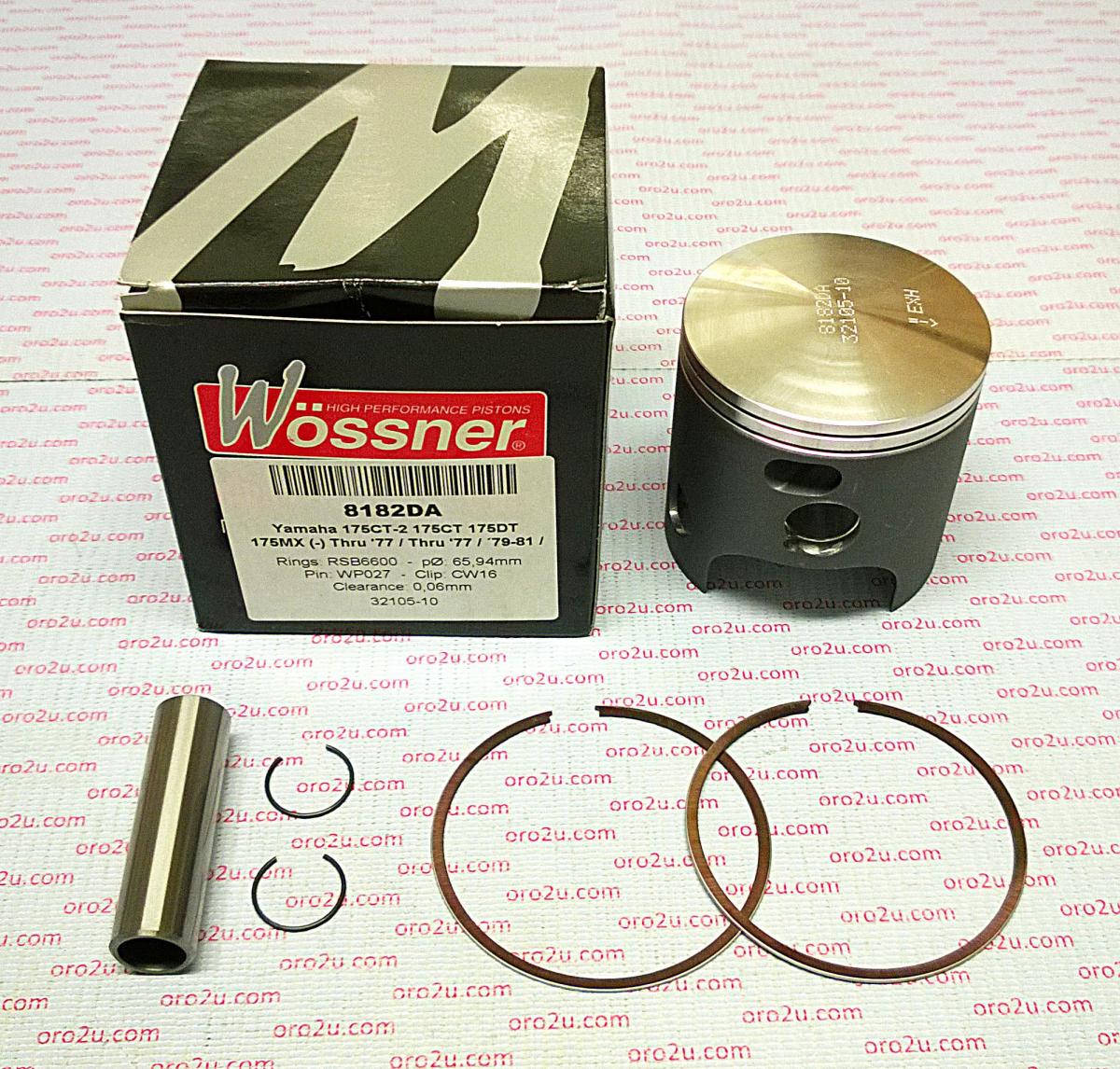 PISTON KIT 77-82 DT175 67.50 FORGED WOSSNER 8182D150