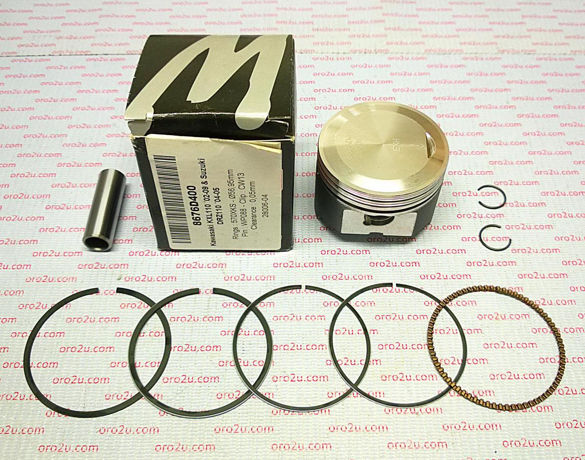 PISTON KIT KLX DRZ 110 55.00 FORGED WOSSNER 8676D200