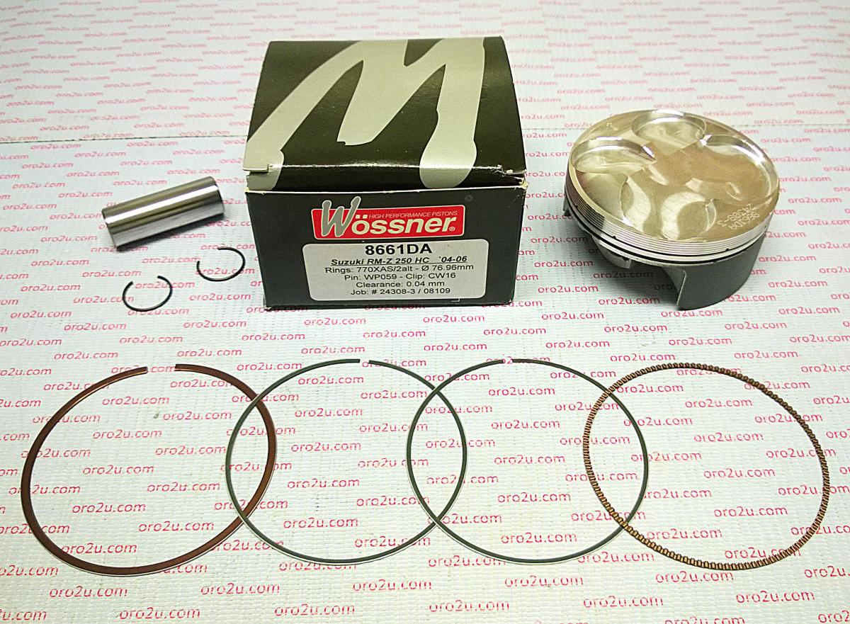 PISTON KIT 04-06 RMZ250 77 HC FORGED WOSSNER 8661DB