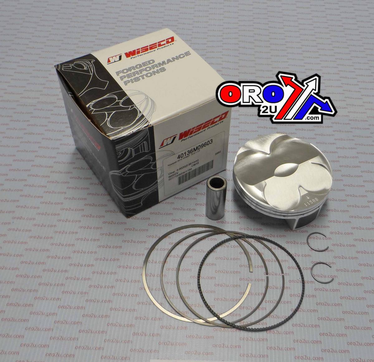 WISECO 96mm PISTON KIT, KAWASAKI KX450F 2015,  Hi-Comp. 13.5:1
