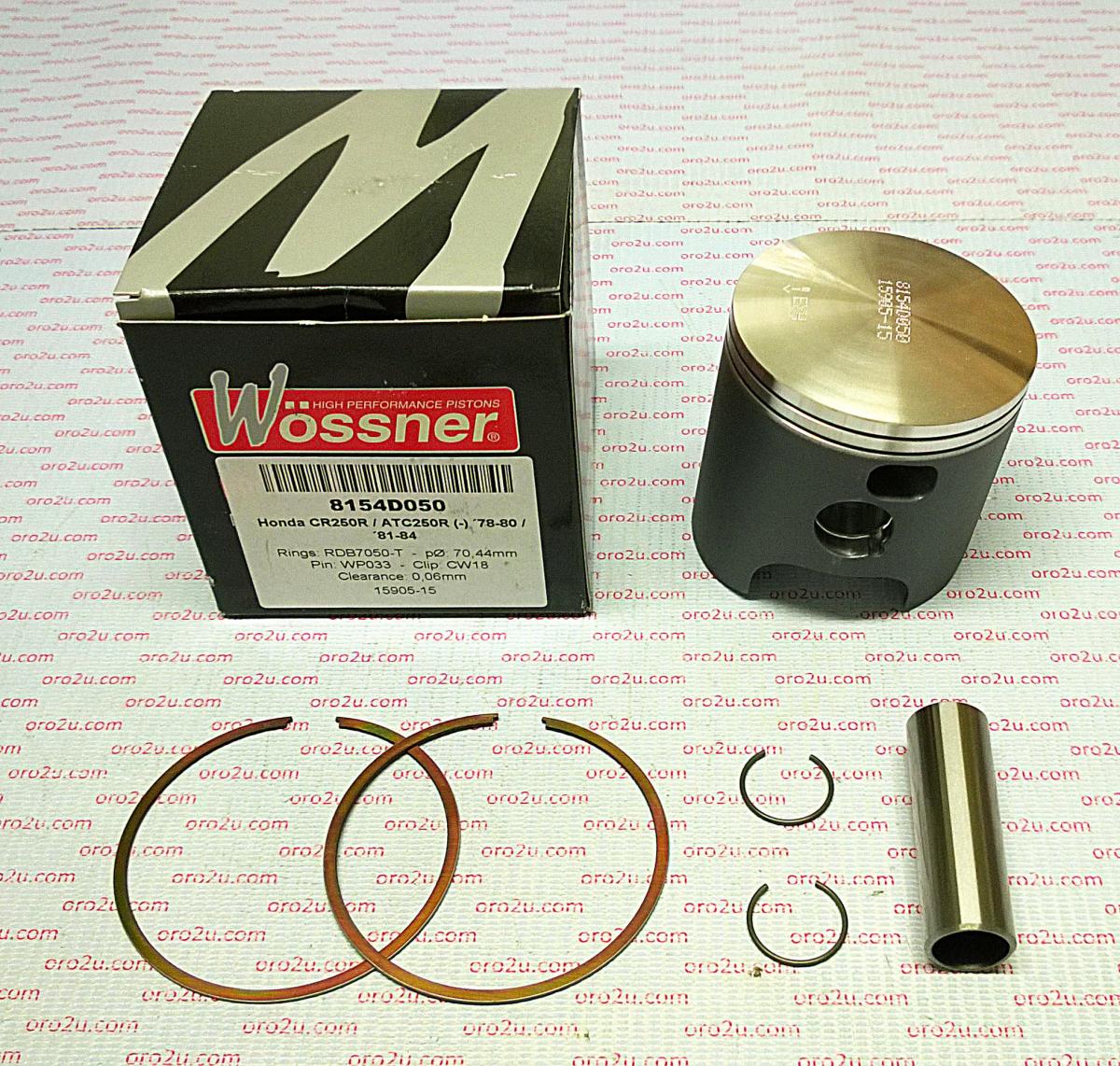 PISTON KIT 78-80 CR250 70.50 FORGED WOSSNER 8154D050 ATC250R 81-84