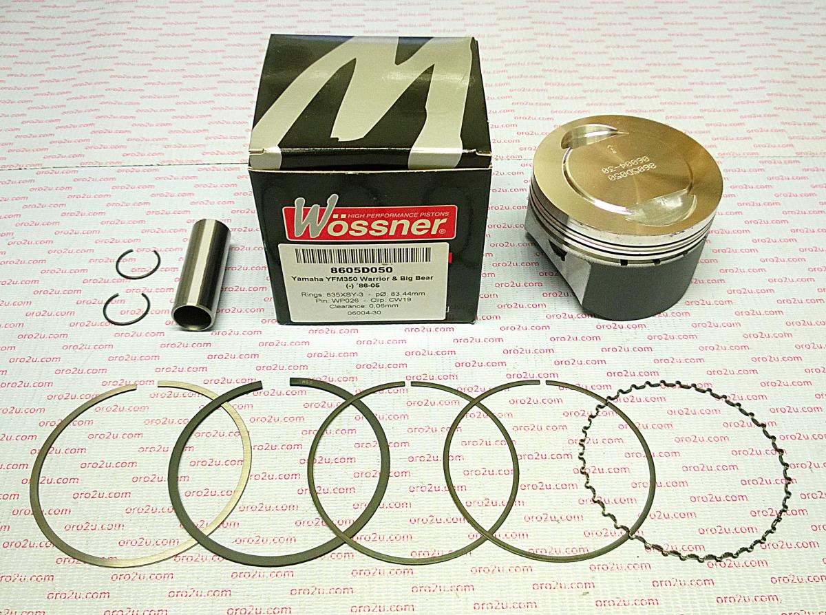 PISTON KIT 95-05 YFM350 83.00 FORGED WOSSNER 8605DA
