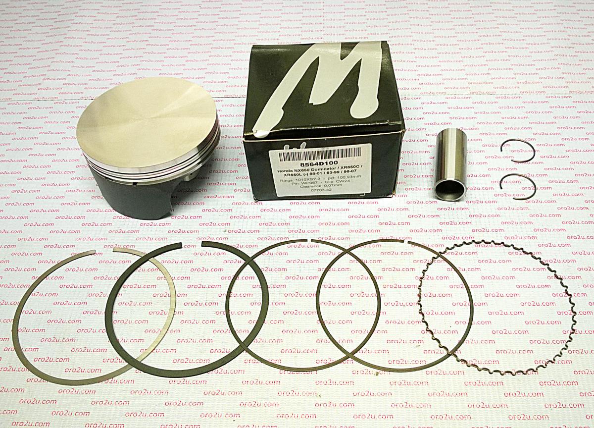 WOSSNER 101mm PISTON KIT HONDA XR650L 1997-2022, NX650 DOMINATOR 1993-2004
