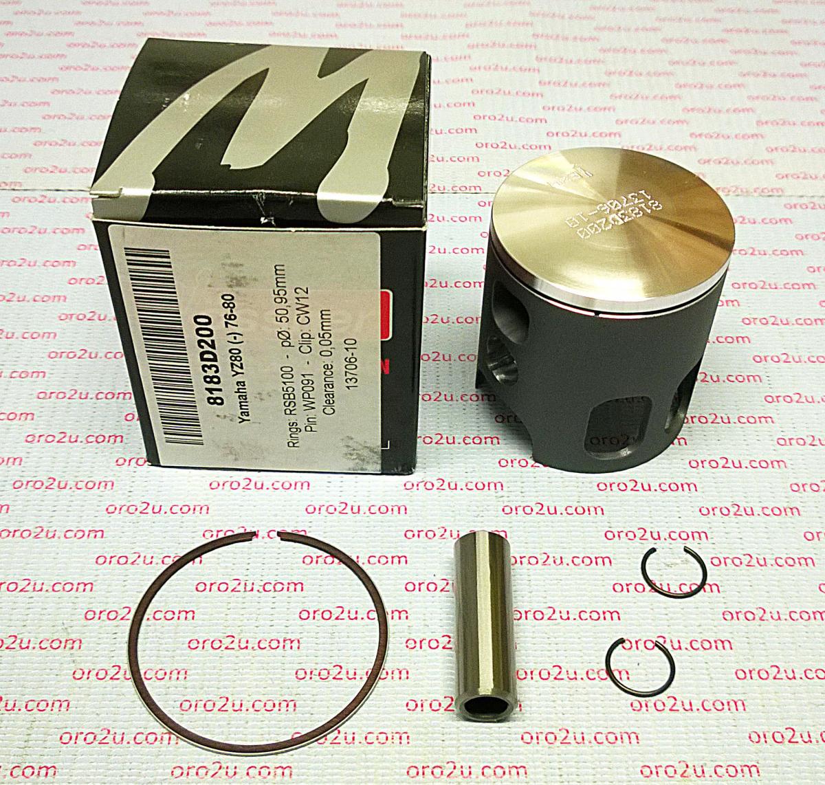 WOSSNER 49mm FORGED PISTON KIT YAMAHA YZ80 1976-1980