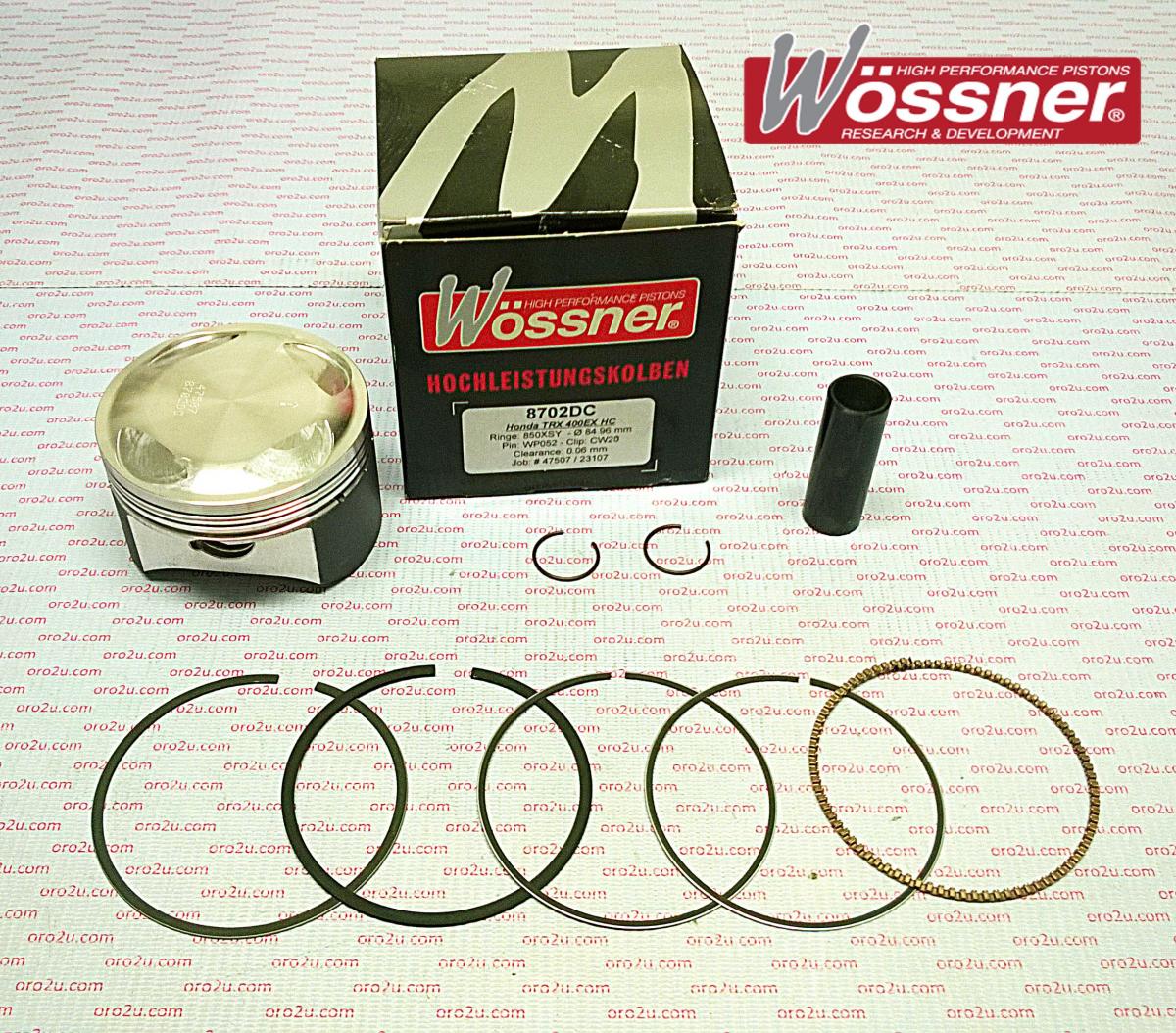 WOSSNER 86.5mm PISTON KIT HONDA XR400R 1996-2004, TRX400EX/X 1999-2014