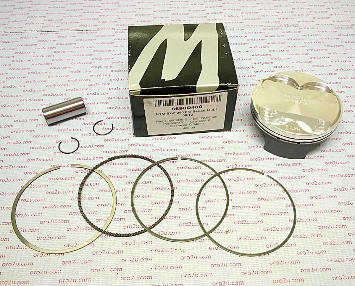 WOSSNER 76mm HC PISTON KIT A, KTM 250 SX-F 06-10, EXC-F 07-13, XC-F 07-13