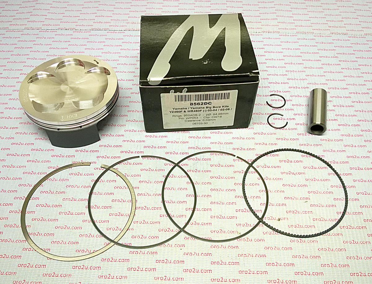 PISTON KIT 03-04 YZF450 95.00 FORGED WOSSNER 8562DA