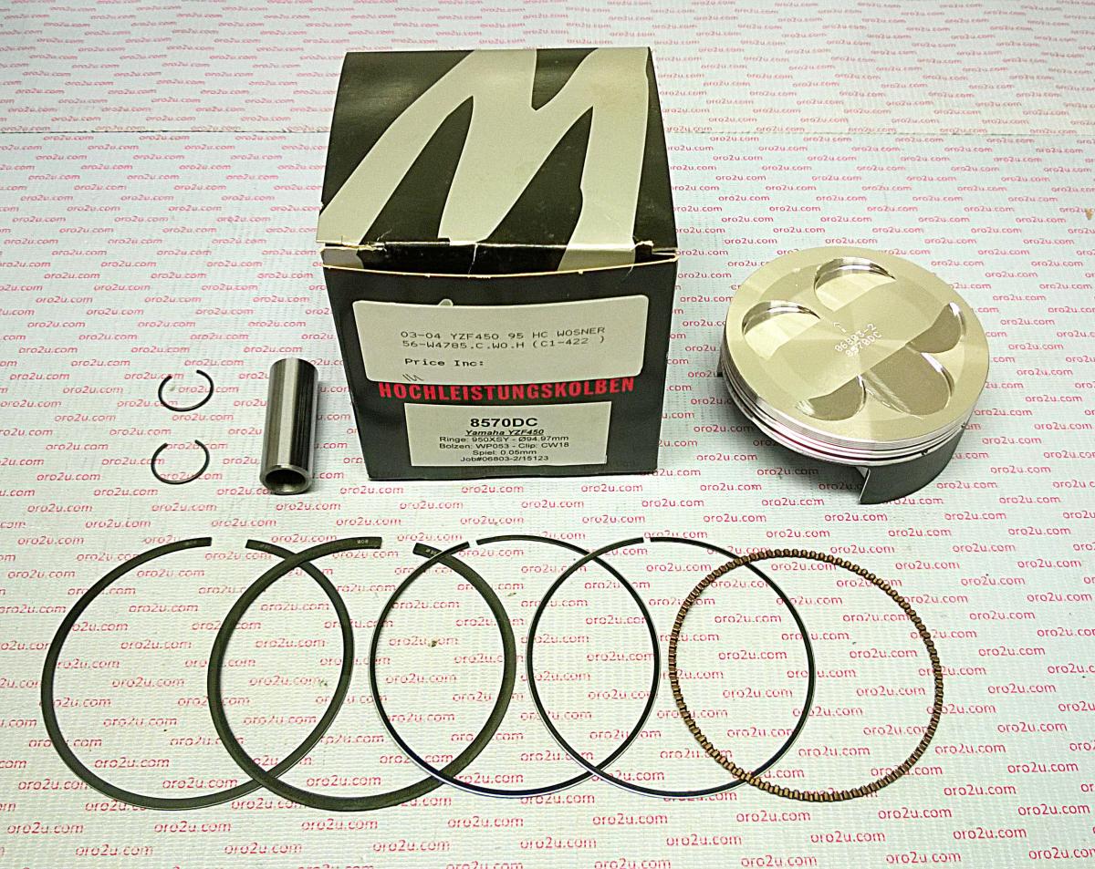 WOSSNER 95mm PISTON KIT HC YAM YZ450F 03-09, WR450F 03-09, GAS GAS EC450F 13-15