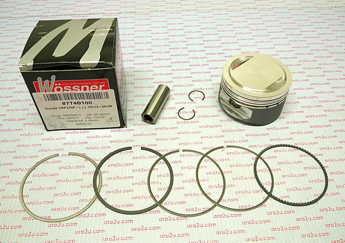 PISTON KIT 03-09 CRF230F 67.00 FORGED WOSSNER 8774D150