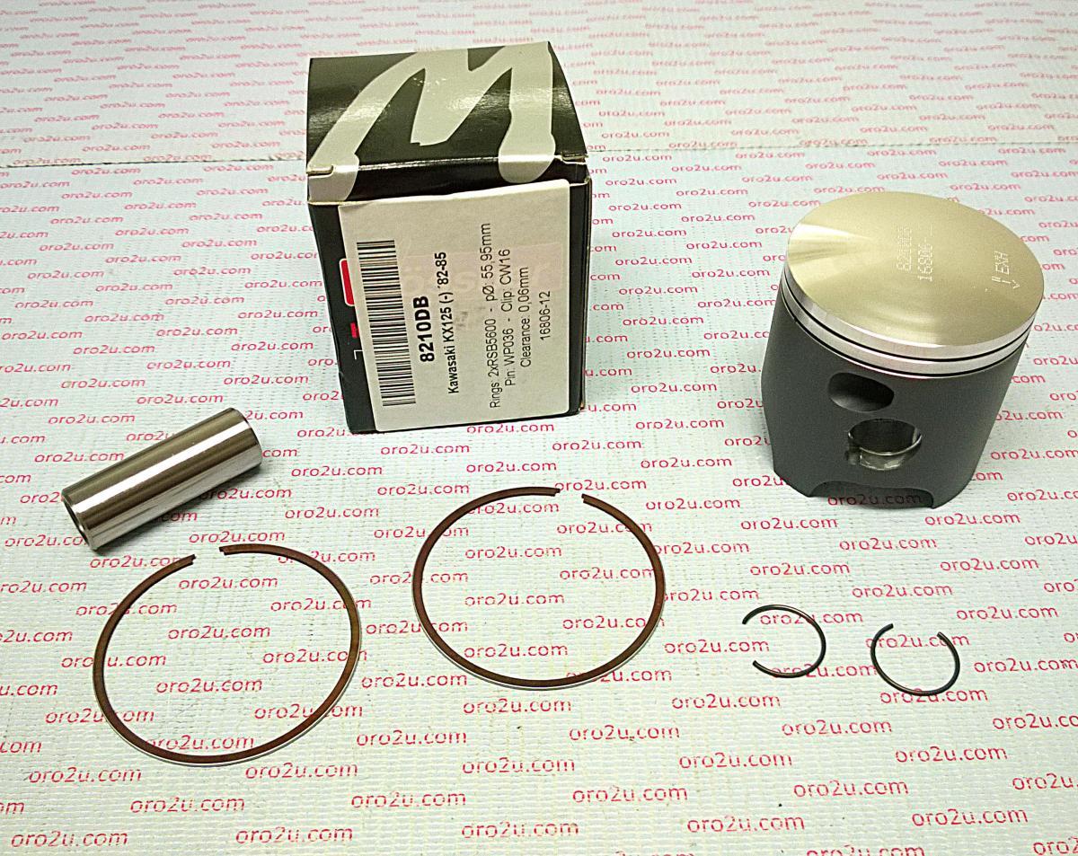 WOSSNER 56.5mm FORGED PISTON KIT KAWASAKI KX125 1982-1985