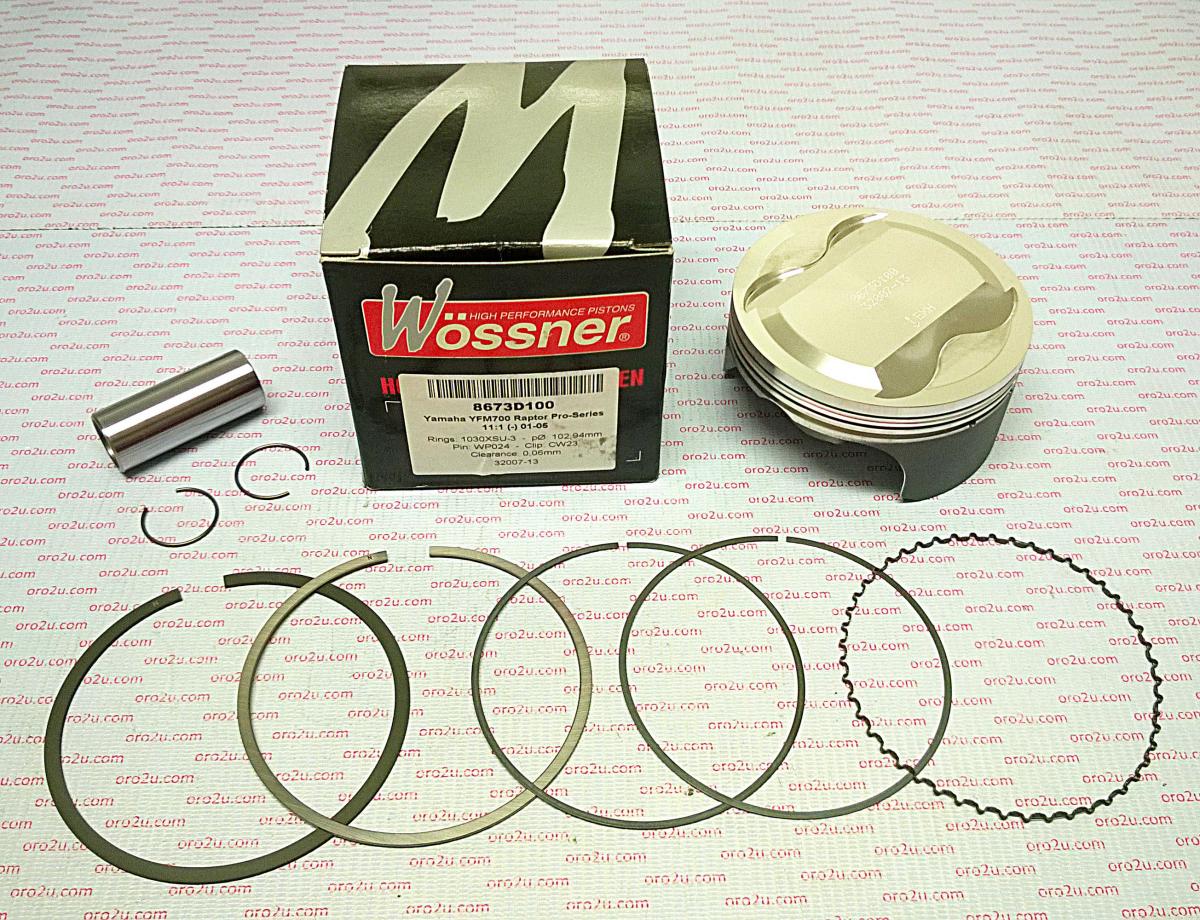 WOSSNER 102mm PISTON KIT HC, YAMAHA YFM700 RAPTOR 06-17, GRIZZLY 07-13