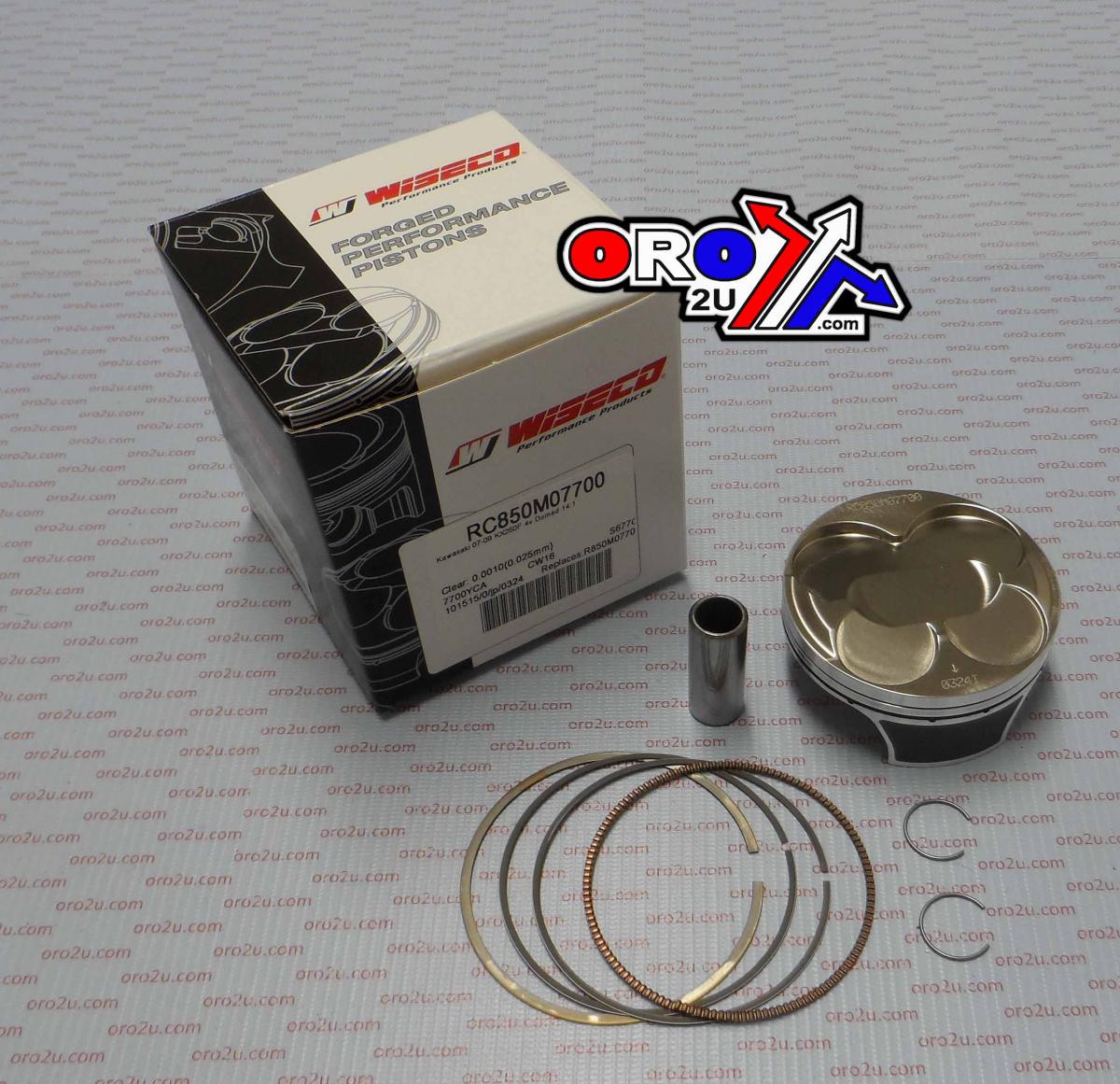 WISECO 77mm PISTON KIT KAWASAKI KX250F 2007-2009, RACERS CHOICE